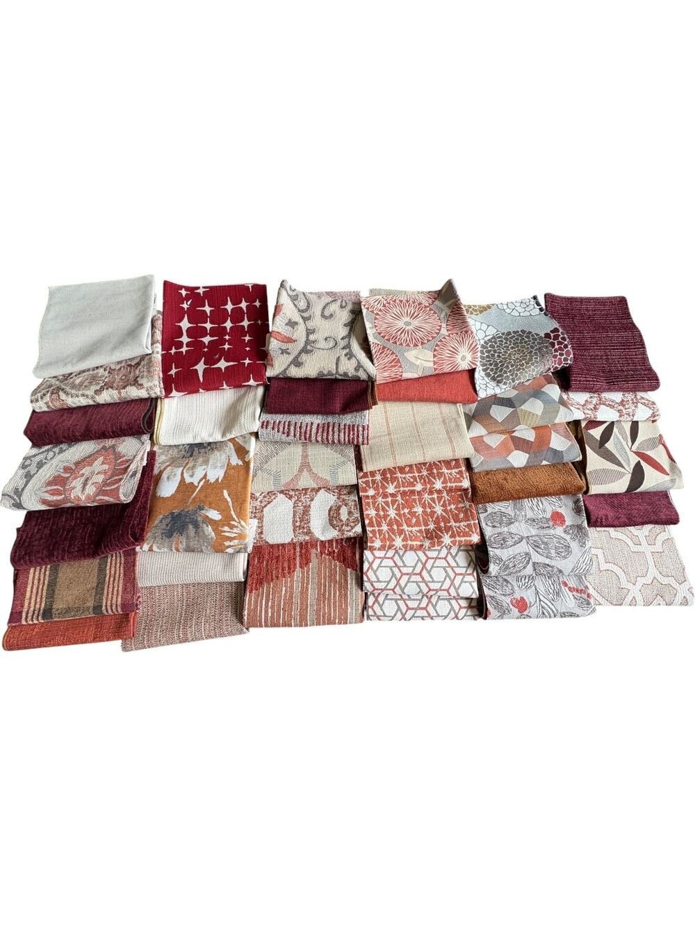 Upholstery Fabric swatches la-z-boy 18" × 20"- warm, earthy autumn color palette